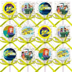 Magic School Bus Rides Again Lollipops Party Favors Suckers Yellow Ribbon-12 - Picture 1 of 4