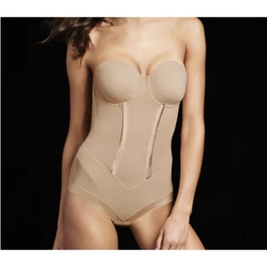 Maidenform Flexees Easy-up Convertible Firm Control Bodysuit | 38C Nude NEW 1256 - Picture 1 of 3