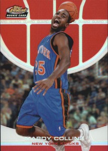 2005-06 Finest Refractors Red Knicks Basketball Card #168 Mardy Collins /169
