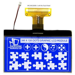 3"Blue 240x120 COG Graphic LCD Modules Display,Parallel+SPI Serial w/Tutorial - Picture 1 of 6