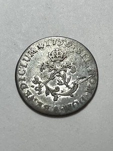 1739 France Billon *2 Sols* (Double Sol) - Picture 1 of 2