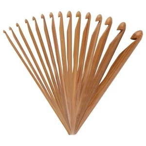 JubileeYarn 15pc Bamboo Crochet Hook Set - Picture 1 of 5