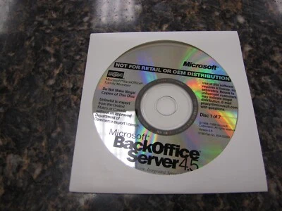 Vintage Microsoft X04-03389 Back Office Server 4.5 CD-ROM - LG44 - Image 1 of 2