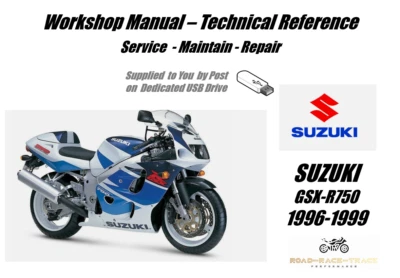 Suzuki GSX-R750 GSXR750 Service Repair Workshop Manual USB 1996-1999 - Image 1 of 4