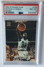 Shaquille O'neal 1993 Stadium Club Promo Graded PSA 8 #100 POP of 3, None Higher