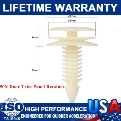 50Packs Door Trim Panels Clips For Chevrolet Silverado 1500 For GMC Chevy Pickup - Image 1 of 4