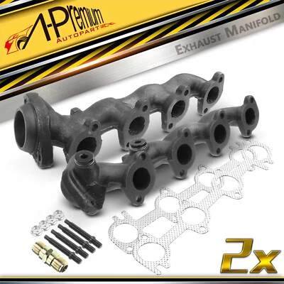 Colector de escape derecho y derecho con kit de junta para Ford Expedition F-150 F-250 97-98 V8 Foto 1 de 4