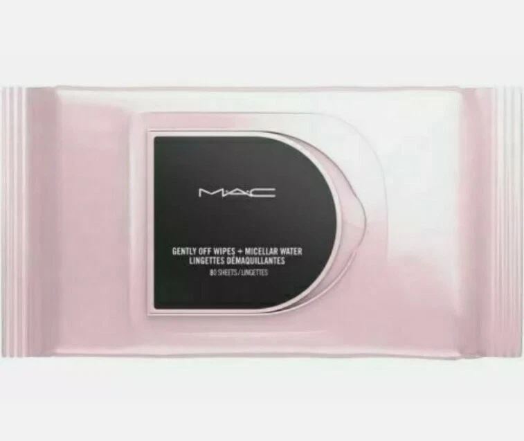 1 Pack MAC Gently Off Wipes + Micellar Water 80 Sheets Makeup Remover Wipe - Image 1 of 1