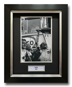 JACKY ICKX HAND SIGNED FRAMED PHOTO DISPLAY - LE MANS AUTOGRAPH - FORD GT 1.