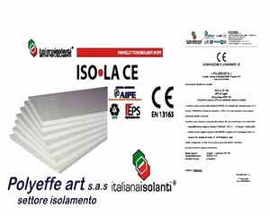 20 PANNELLI IN POLISTIROLO ISOLAMENTO TERMICO DENSITA' 15 KG MC 100 x 50 x 1 CM - Foto 1 di 1
