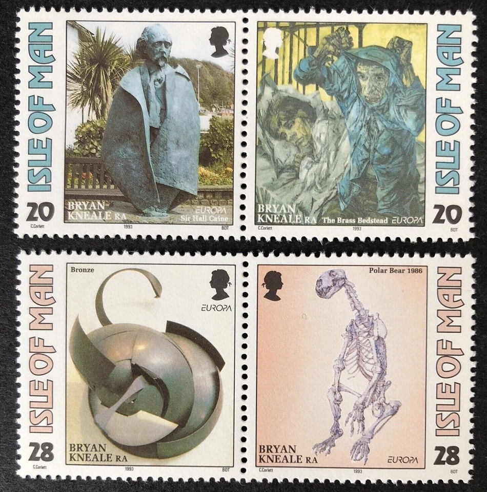 Isla de Man 1993 Europa: arte contemporáneo de Bryan Kneale conjunto SG563-566 MNH como nuevo Foto 1 de 1