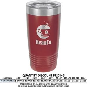 Personalisierte weinrote Edelstahl Vakuumisolierte Becher Individuelle Reisebecher Geschenke - Bild 1 von 10