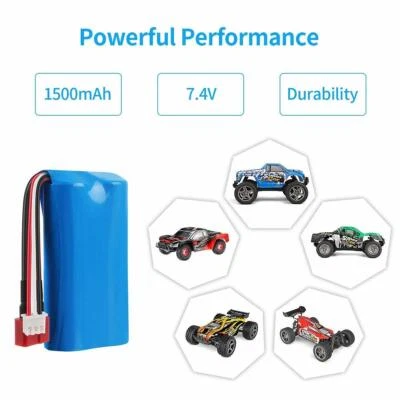 7.4V 1500mAh Rechargeable Li-ion Battery for WLtoys 4WD RC Car 12403 12401 12402 - Image 1 of 4