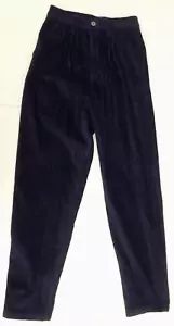 J Peterman Mujer Pana Pantalón Pantalones Oficina Informal Talla 0 Azul Marino - Imagen 1 de 14