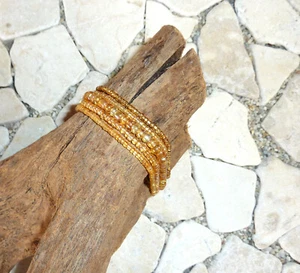 ★ DIY ★ Juego de 5 pulseras ★ dorado ★ - Imagen 1 de 5