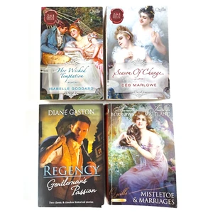 Mills & Boon x 4 Regency Romance 2-in-1 Quills Paperback Novels Historical - Picture 1 of 23