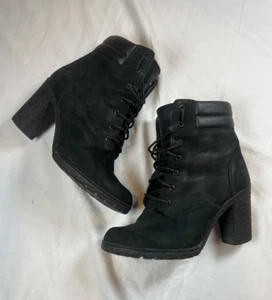 Timberland Womens Tillston 6 Inch Double Collar Ankle Boot Black Size 7.5 Defend - Picture 1 of 21