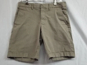 Nordstrom Chino Shorts Men’s 31 W Beige Flat Front Pockets Slim Fit Stretch Tech - Picture 1 of 7