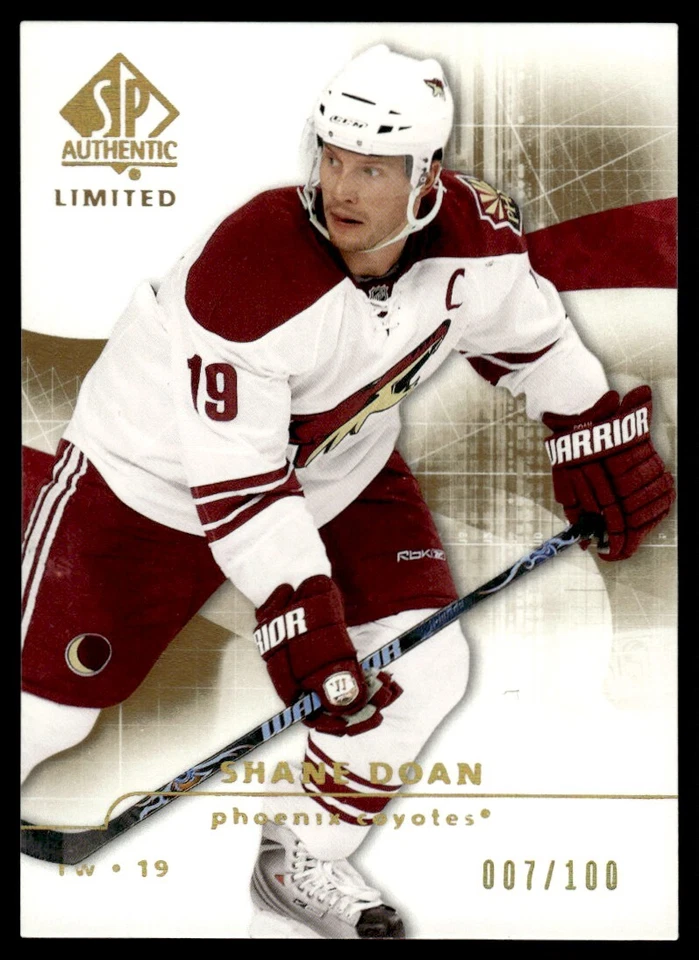 2008-09 SP Authentic Limited Shane Doan 007/100 Phoenix Coyotes #12 - Image 1 of 2