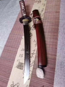Espada japonesa de alta calidad arcilla afilada hoja de acero templado samurai wakizashi - Imagen 1 de 9