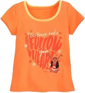 Disney Moana Ringer T-Shirt for Girls - Orange - Picture 1 of 1