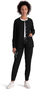 GREYS ANANTOMY SCRUB JACKET 2407 IN BLACK, WHITE, NAVY, GRAPHITE AND ROYAL  NWT - Picture 1 of 29