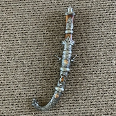 Vintage, Khanjar Árabe Marroquino, Faca Adaga Jambiya, Artesanal, Feito à Mão - Imagem 1 de 4