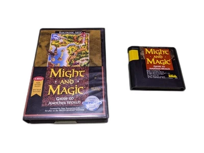 Might and Magic Gates to Another World Sega Genesis Cartridge and Case - Image 1 of 4