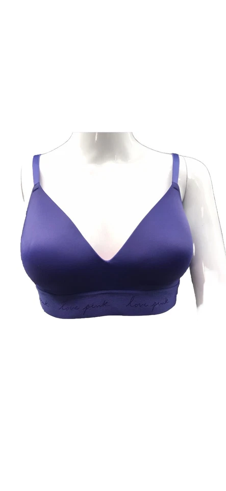 Victoria’s Secret Wear Everywhere Lightly Lined Blue Wireless Bra 32DD - Image 1 of 4