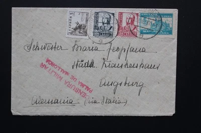 1937 SCW GUERRA CIVIL ESPAÑOLA CUBIERTA CENSURADA DE PALMA DE MALLORCA A ALEMANIA Foto 1 de 2