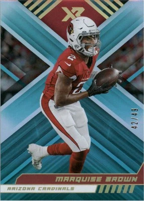 2022 Panini XR Teal #13 Marquise Brown /49 - FB - Image 1 of 2