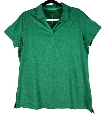 Nike гольф женщин Dri-Fit Polo короткие рукава Топ размер XL зеленый сшитый логотип новый с Ярлыками - Изображение 1 из 4