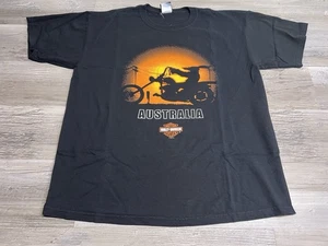 Vintage Y2K Harley Davidson Australia T-Shirt Kangaroo Biker Outback Mens Size L - Picture 1 of 8