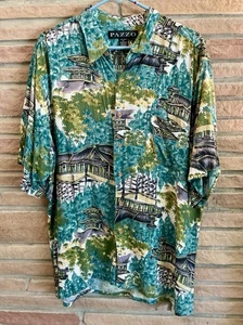 Pazzo Men’s Shirt Pagoda Print XL - Picture 1 of 4