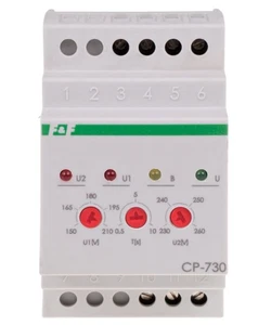 F&F  Spannungsrelais Dreiphasig mit Zeitschloss CP-730 - Bild 1 von 4