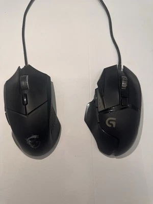 Logitech G502 & MSI Clutch GM08 - Gaming Mice Bundle - 100% Functional - As Is  - Image 1 of 4