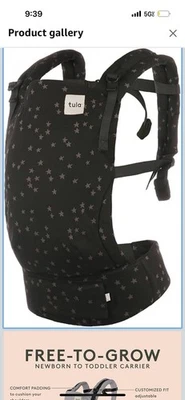 Portabebés y Niño Pequeño Tula Free-To-Grow Totalmente Ajustable 7-45 Lbs 0-48 Meses Foto 1 de 4