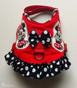 XS Hundegeschirr Chihuahua Bolonka Yorki rot schwarz Rockabilly Minnie Mouse - Bild 1 von 4