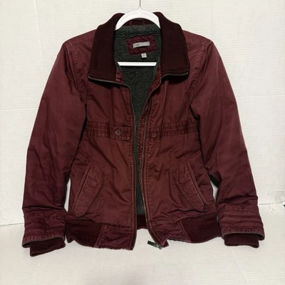 Horny Toad Ghostwriter Utility Jacket Full Zip Burgundy Red Size S Lined Sherpa - Image 1 of 4
