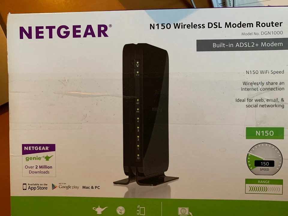 NETGEAR N150 Wireless ADSL2+Modem - Immagine 1 di 4