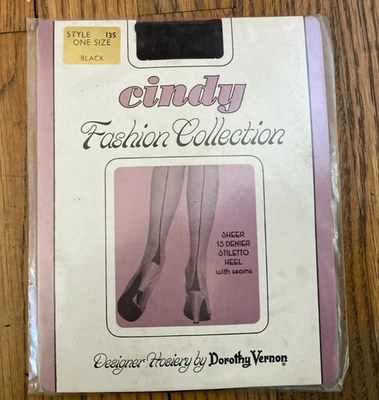 Nuevas Medias De Colección Dorothy Vernon FF 15 Denier Nylon Costuras Negras Talla Única Foto 1 de 2