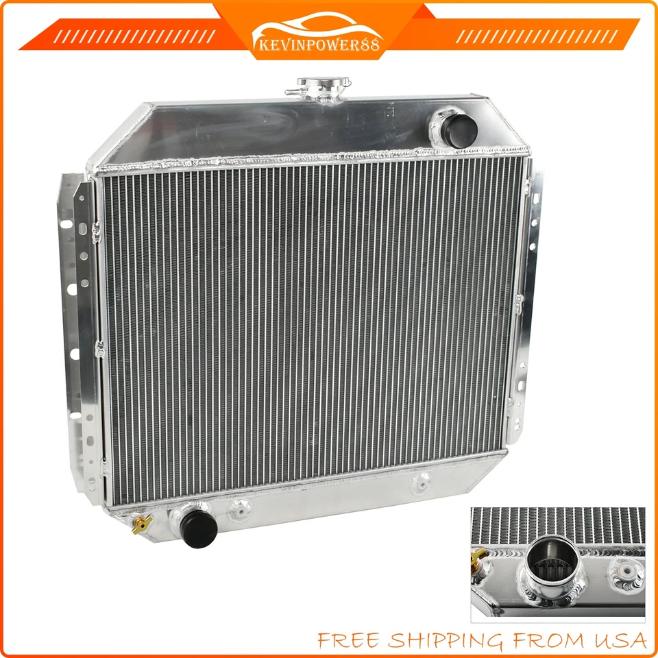 3 Row Aluminum Radiator For 1966-1979 Ford F100 F150 F250 F350 Bronco Truck V8 - Image 1 of 4