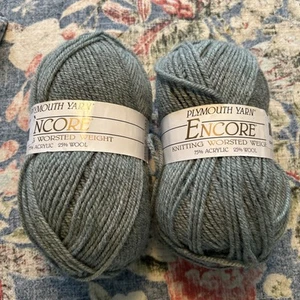 2 Skeins Plymouth Encore Yarn HEATHER #678 3.5 oz 200yd EACH Acrylic Wool - Picture 1 of 4