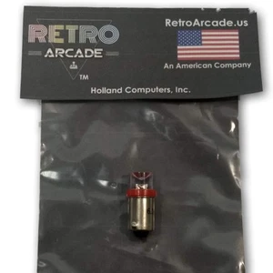 Red Pinball 6.3 Volt LED Round Bulb 44/47 Bayonet Base BA9S, Concave Top, US - Picture 1 of 1