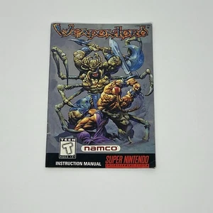 Weaponlord SNES Super Nintendo 1995 Instruction Manual Only - Picture 1 of 10