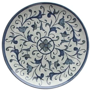 Blue Coupe Dessert Plate 20 Cm Rustic Chic Porcelain - Tognana - Restaurant - Picture 1 of 2