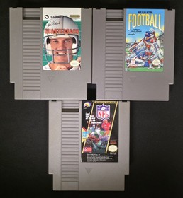 Quarterback, Play Action, & NFL Football Bundle (Nintendo NES) Lot of 3 - Tested