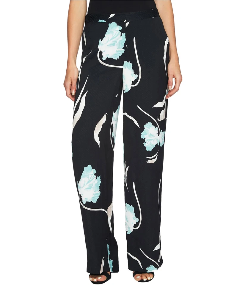1.STATE Womens Printed Flat-Front Wide Leg Relaxed Casual Pants - Image 1 of 1