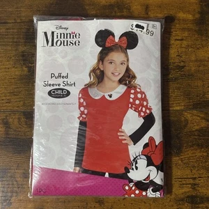 Minnie Mouse Puffed Long Sleeve Shirt Mickey Halloween Costume Child Medium 8-10 - Picture 1 of 2