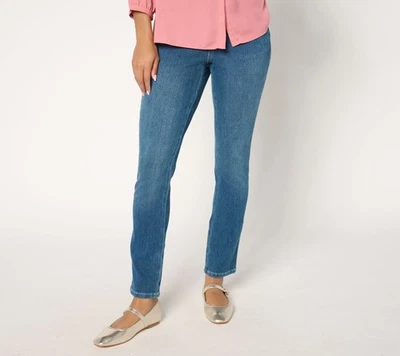 Jeans Belle by Kim Gravel Petite Flexibelle Paisley Belle Curve lavado índigo 10 - Imagem 1 de 4